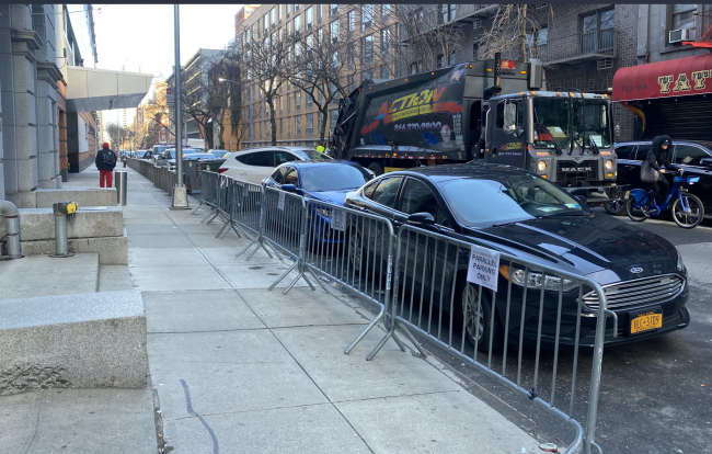 Feds to NYPD: move your cars off the sidewalk or else